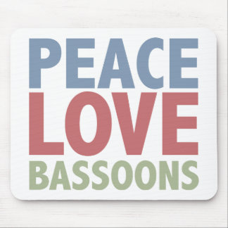 Alfombrilla De Ratón Bassoons del amor de la paz