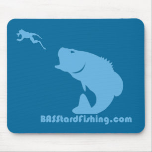Alfombrilla De Ratón BASStard que pesca Mousepad