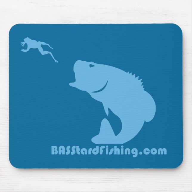 Alfombrilla De Ratón BASStard que pesca Mousepad (Frente)