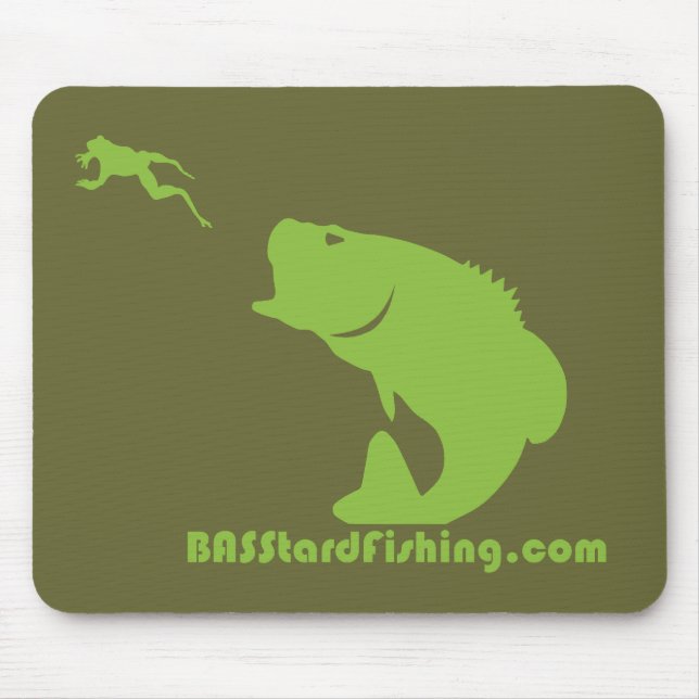 Alfombrilla De Ratón BASStard que pesca Mousepad (Frente)