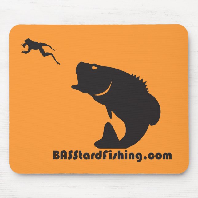 Alfombrilla De Ratón BASStard que pesca Mousepad (Frente)