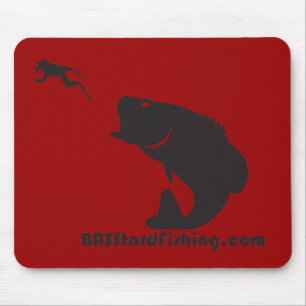Alfombrilla De Ratón BASStard que pesca Mousepad