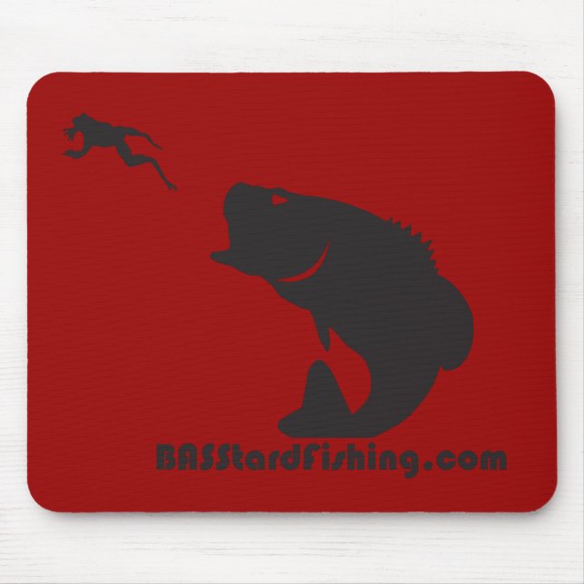 Alfombrilla De Ratón BASStard que pesca Mousepad (Frente)