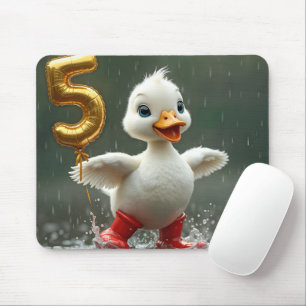 Alfombrilla De Ratón Basura blanca en un charco de lluvia con globo #5