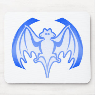 Alfombrilla De Ratón Bat Blue Inv El MUSEO Regalos Zazzle