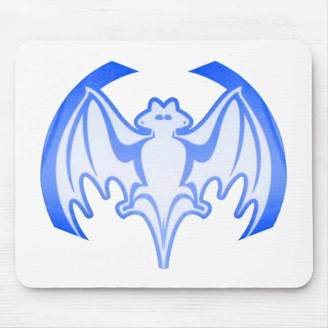 Alfombrilla De Ratón Bat Blue Inv El MUSEO Regalos Zazzle (Frente)
