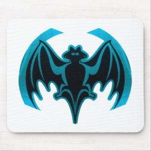 Alfombrilla De Ratón Bat Cyan El MUSEO Regalos Zazzle