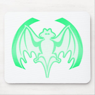 Alfombrilla De Ratón Bat Green Inv El MUSEO Regalos Zazzle