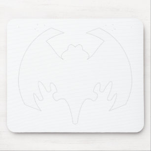 Alfombrilla De Ratón Bat White El MUSEO Zazzle Gifts