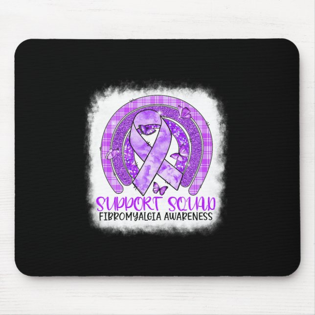 Alfombrilla De Ratón Batería de mariposa Apoyar Arcoiris Fibromialgia C (Frente)