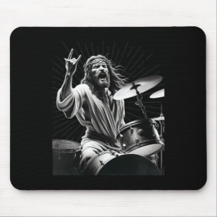 Alfombrilla De Ratón Baterista Rock Jesús Bateria 