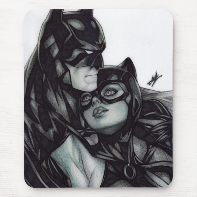 Alfombrilla De Ratón Batman & Catwoman ~ Bruce wayne & Selina Kyle (Frente)