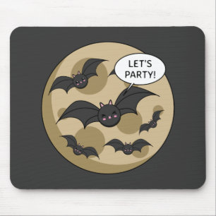 Alfombrilla De Ratón Bats con Fiesta en plena luna