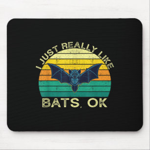 Alfombrilla De Ratón Bats Graciosa Cita Animal Con Diseño De Forma Vint