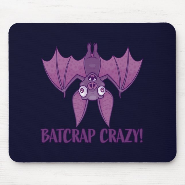 Alfombrilla De Ratón Batshit Crazy Wacky Personalizado Bat (Frente)