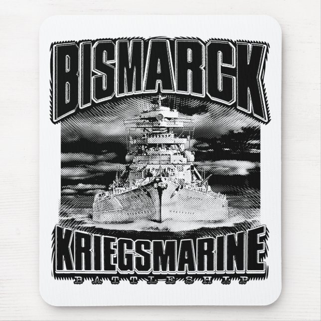 Alfombrilla De Ratón Battleship Bismarck (Frente)