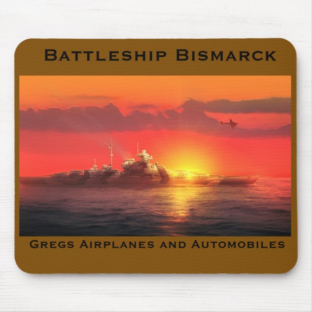 Alfombrilla De Ratón Battleship Bismarck mousepad (Frente)