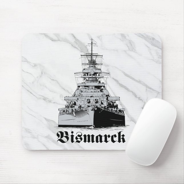 Alfombrilla De Ratón Battleship Bismarck Mousepad (Con ratón)