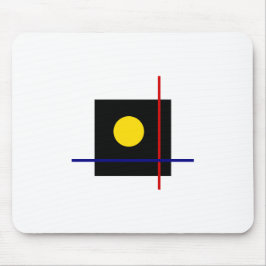 Alfombrilla De Ratón Bauhaus Diseño Arte Geométrico Composición Negra