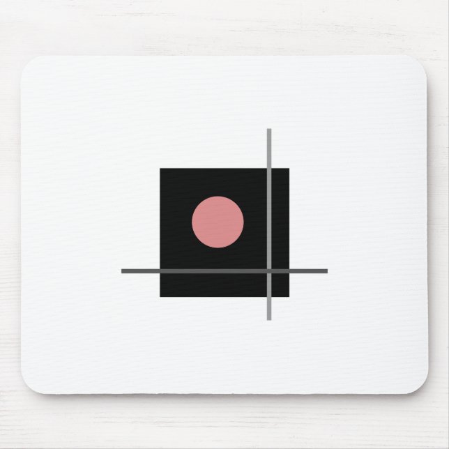 Alfombrilla De Ratón Bauhaus Diseño Composición Gris de Arte Geométrico (Frente)