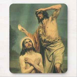 Alfombrilla De Ratón Bautismo de Jesucristo por Juan el Bautista