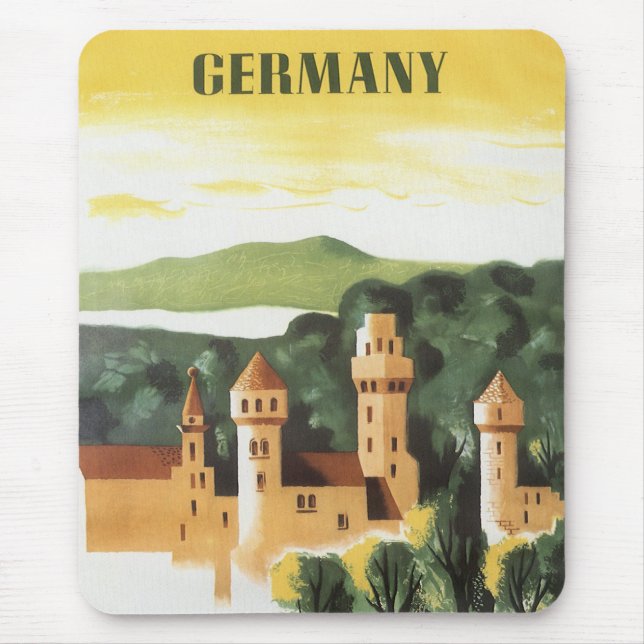 Alfombrilla De Ratón Baviera, Alemania, Castillo Alemán, Viajes de Arte (Frente)