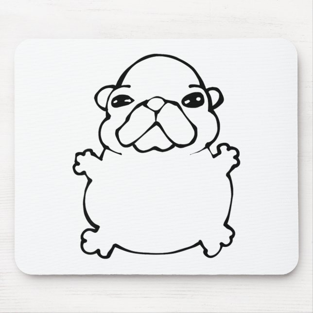 Alfombrilla De Ratón Bble Meme Funny Dog Brainrot Wash My Belly Meme  (Frente)