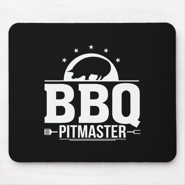 Alfombrilla De Ratón Bbq Pitmaster Grill Master Tee Para Amantes De Byr (Frente)