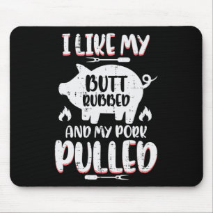 Alfombrilla De Ratón Bbq Pork Rubbed Pulled Funny Byrbecue Pig Grill Me