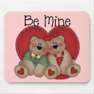 Alfombrilla De Ratón Be Mine Bear Couple Mousepad