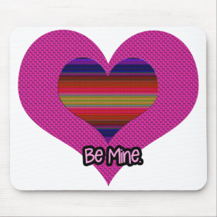 Alfombrilla De Ratón Be Mine Valentine Rainbow Heart Heart