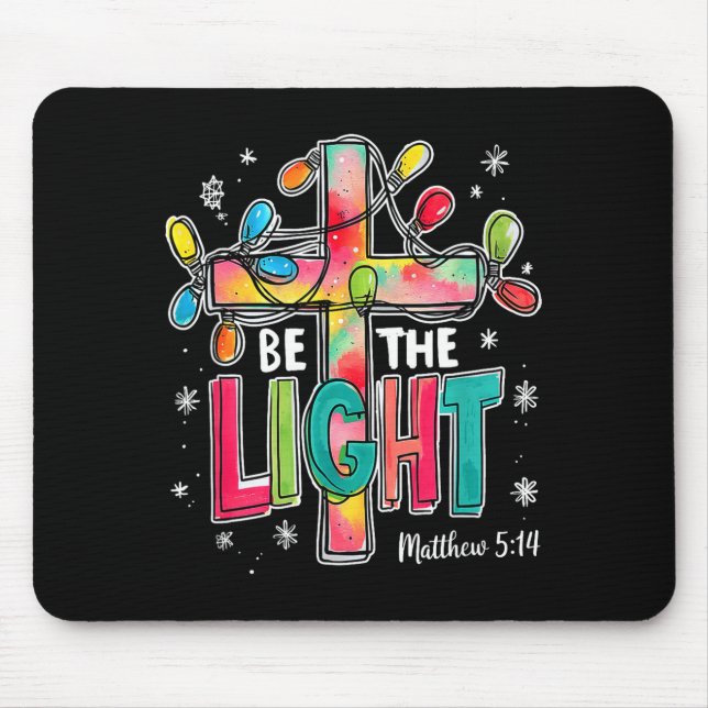 Alfombrilla De Ratón Be The Light Christmas Matthew 5_14 Faith Christia (Frente)