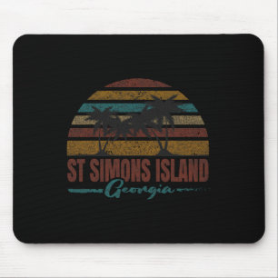 Alfombrilla De Ratón Beach Coastal City Vacation Souvenir St Simons Isl