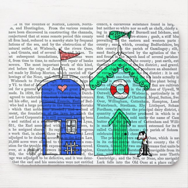 Alfombrilla De Ratón Beach Huts 2 Ilustracion (Frente)