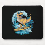 Alfombrilla De Ratón Beach Surfing Dinosaur T-rex Surfer<br><div class="desc">Beach Surfing Dinosaur T-rex Surfer</div>