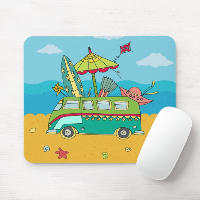 Alfombrilla De Ratón Beach Surfing Life Mousepad (Con ratón)