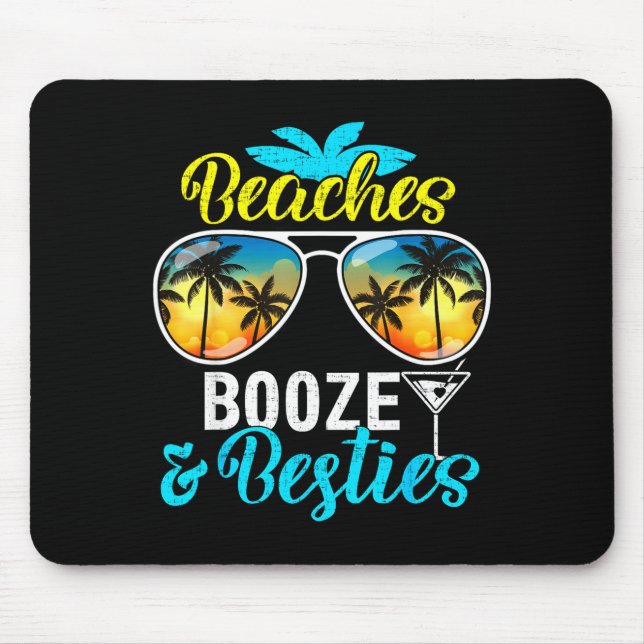 Alfombrilla De Ratón Beaches booze besties girls trip 2026 florida (Frente)