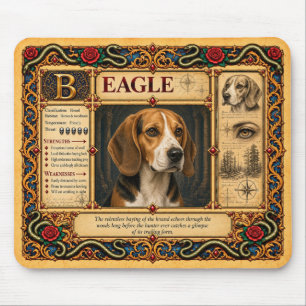 Alfombrilla De Ratón Beagle, Arte de Bestiario Medieval