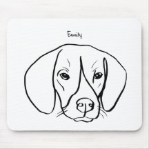 Beagle artístico: Personalizado Text Mouse Pad