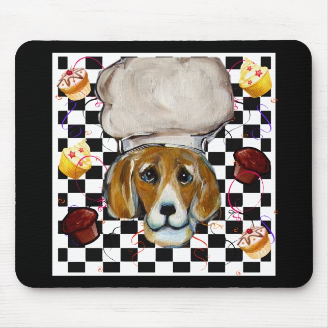 Alfombrilla De Ratón Beagle Chef (Frente)
