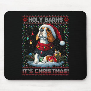 Alfombrilla De Ratón Beagle Christmas Tree Ilumina Decoraciones Perro L