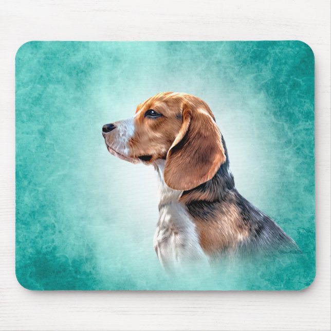 Alfombrilla De Ratón Beagle de perro dibujante (Frente)