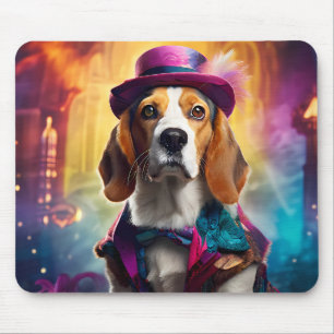 Alfombrilla De Ratón Beagle en traje vibrante