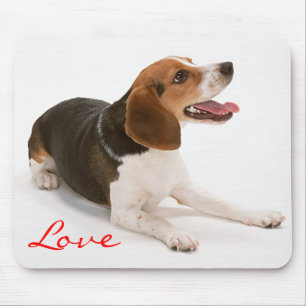 Alfombrilla de ratón Beagle feliz amor