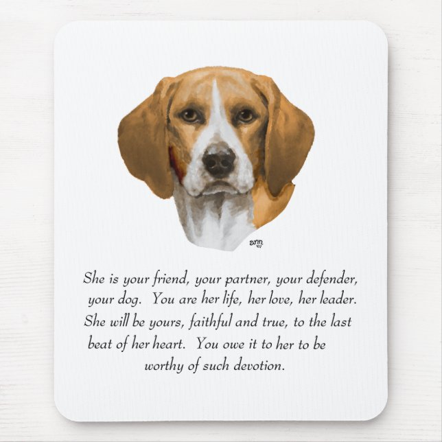 Alfombrilla De Ratón Beagle Keepsake (Frente)