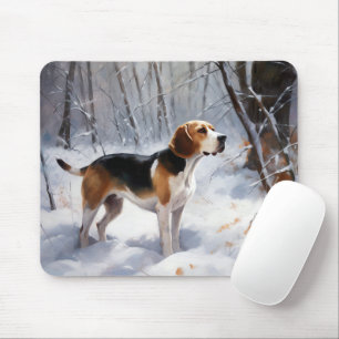 Alfombrilla De Ratón Beagle Let It Snow Navidades