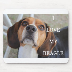 Alfombrilla De Ratón beagle love w pic rojo negro blanco