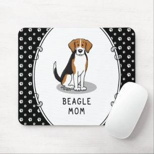 Alfombrilla De Ratón Beagle Mom (tres colores 3) Perro Cute Dog Mom