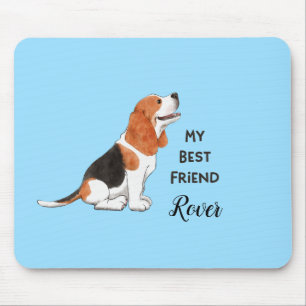 Alfombrilla De Ratón Beagle My Best Friend Personalizado Dog Name