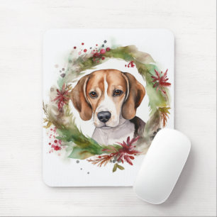 Alfombrilla De Ratón Beagle Navidades Wreath Festimes Pup